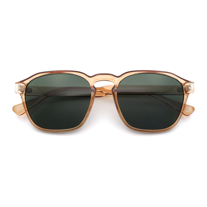 Mens Hipster Keyhole Rectangle Horn Rim Plastic Nostalgic Sunglasses