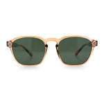 Mens Hipster Keyhole Rectangle Horn Rim Plastic Nostalgic Sunglasses