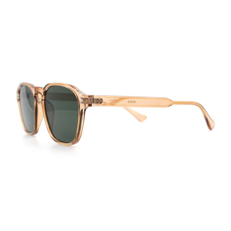 Mens Hipster Keyhole Rectangle Horn Rim Plastic Nostalgic Sunglasses