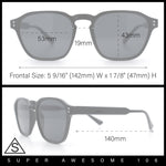 Mens Hipster Keyhole Rectangle Horn Rim Plastic Nostalgic Sunglasses