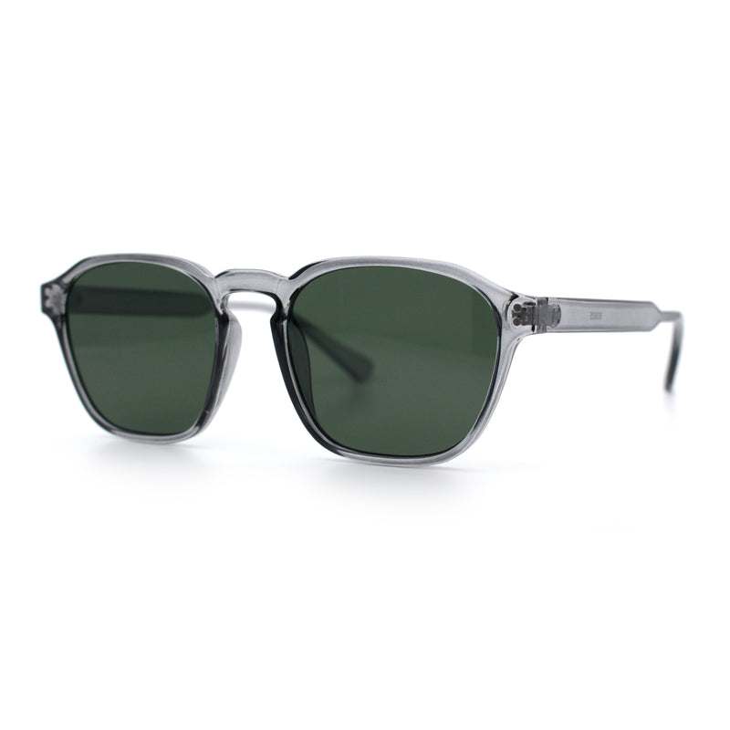 Mens Hipster Keyhole Rectangle Horn Rim Plastic Nostalgic Sunglasses