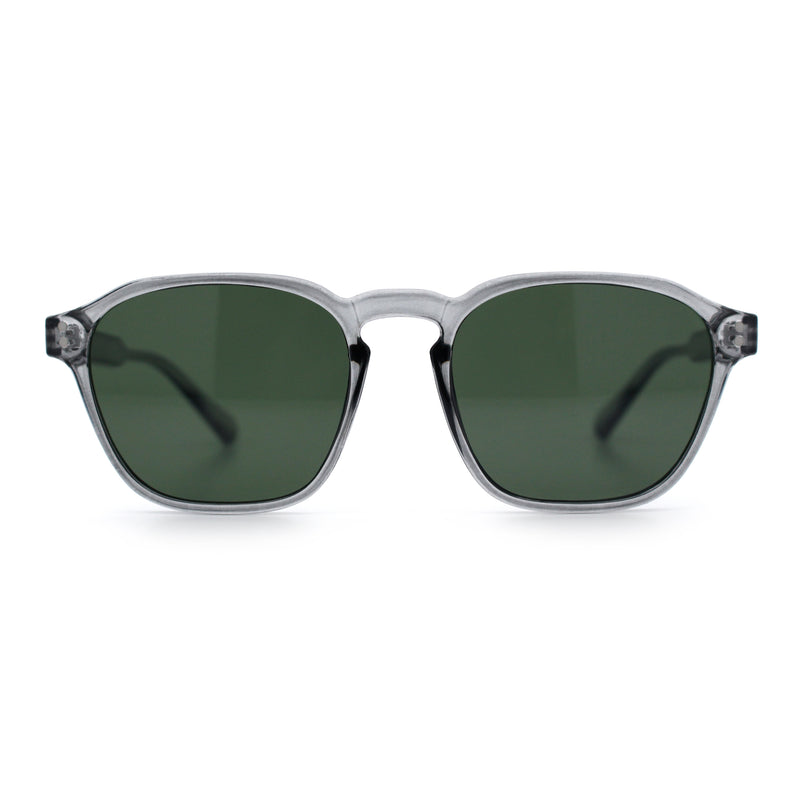 Mens Hipster Keyhole Rectangle Horn Rim Plastic Nostalgic Sunglasses