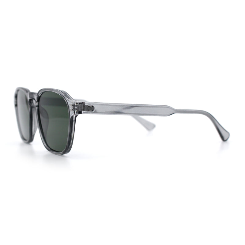 Mens Hipster Keyhole Rectangle Horn Rim Plastic Nostalgic Sunglasses