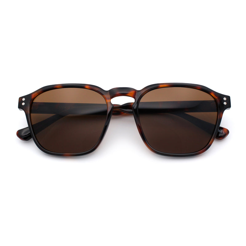 Mens Hipster Keyhole Rectangle Horn Rim Plastic Nostalgic Sunglasses