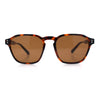 Mens Hipster Keyhole Rectangle Horn Rim Plastic Nostalgic Sunglasses