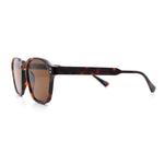 Mens Hipster Keyhole Rectangle Horn Rim Plastic Nostalgic Sunglasses