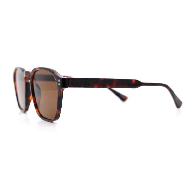 Mens Hipster Keyhole Rectangle Horn Rim Plastic Nostalgic Sunglasses