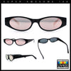 Womens Oval Color Mirror Rectangle Retro 90s Thick Temple Sunglasses
