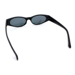 Womens Oval Color Mirror Rectangle Retro 90s Thick Temple Sunglasses