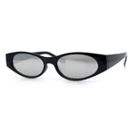 Womens Oval Color Mirror Rectangle Retro 90s Thick Temple Sunglasses