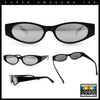 Womens Oval Color Mirror Rectangle Retro 90s Thick Temple Sunglasses
