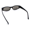 Womens Oval Color Mirror Rectangle Retro 90s Thick Temple Sunglasses