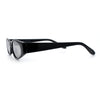 Womens Oval Color Mirror Rectangle Retro 90s Thick Temple Sunglasses