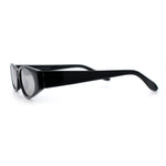 Womens Oval Color Mirror Rectangle Retro 90s Thick Temple Sunglasses