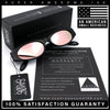 Womens Oval Color Mirror Rectangle Retro 90s Thick Temple Sunglasses