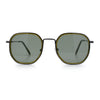 Double Rim Octagonal Classical Metal Rim Rectangular Hipster Sunglasses