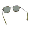 Double Rim Octagonal Classical Metal Rim Rectangular Hipster Sunglasses