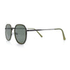 Double Rim Octagonal Classical Metal Rim Rectangular Hipster Sunglasses