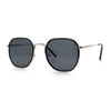 Double Rim Octagonal Classical Metal Rim Rectangular Hipster Sunglasses