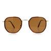 Double Rim Octagonal Classical Metal Rim Rectangular Hipster Sunglasses