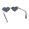 Womens Hippie Bubbly Heart Shape Half Rim Metal Lolita Sunglasses