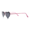 Womens Hippie Bubbly Heart Shape Half Rim Metal Lolita Sunglasses