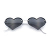 Womens Hippie Bubbly Heart Shape Half Rim Metal Lolita Sunglasses