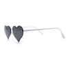 Womens Hippie Bubbly Heart Shape Half Rim Metal Lolita Sunglasses