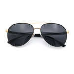 Mens Antiglare Polarized Lens Iconic Officer Metal Rim Pilots Sunglasses