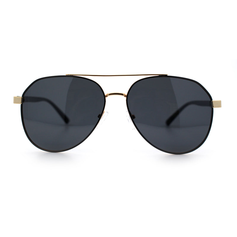 Mens Antiglare Polarized Lens Iconic Officer Metal Rim Pilots Sunglasses