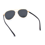 Mens Antiglare Polarized Lens Iconic Officer Metal Rim Pilots Sunglasses