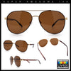Mens Antiglare Polarized Lens Iconic Officer Metal Rim Pilots Sunglasses