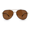 Mens Antiglare Polarized Lens Iconic Officer Metal Rim Pilots Sunglasses