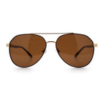 Mens Antiglare Polarized Lens Iconic Officer Metal Rim Pilots Sunglasses