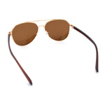 Mens Antiglare Polarized Lens Iconic Officer Metal Rim Pilots Sunglasses