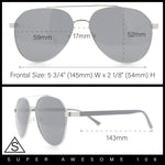 Mens Antiglare Polarized Lens Iconic Officer Metal Rim Pilots Sunglasses