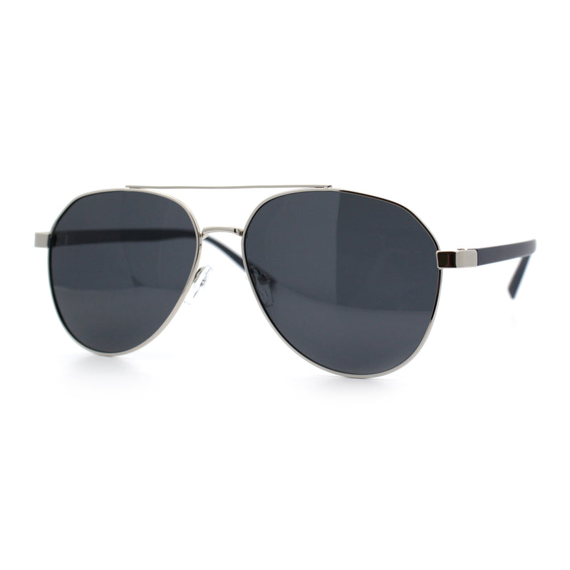 Mens Antiglare Polarized Lens Iconic Officer Metal Rim Pilots Sunglasses