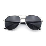 Mens Antiglare Polarized Lens Iconic Officer Metal Rim Pilots Sunglasses