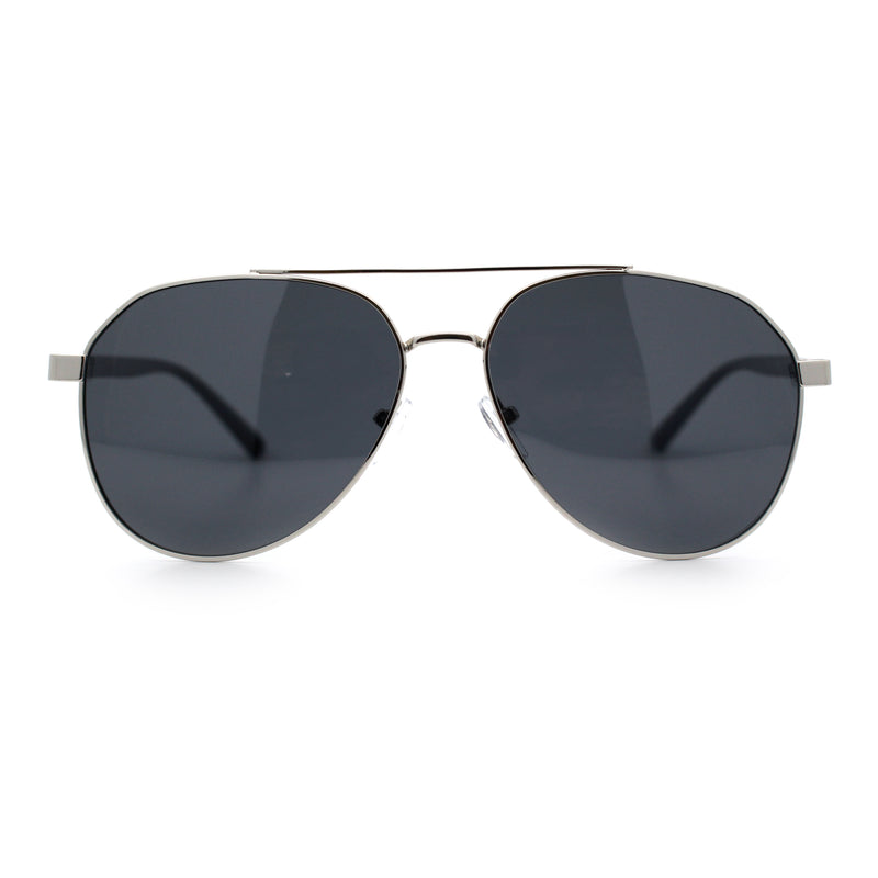 Mens Antiglare Polarized Lens Iconic Officer Metal Rim Pilots Sunglasses