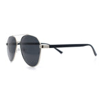 Mens Antiglare Polarized Lens Iconic Officer Metal Rim Pilots Sunglasses