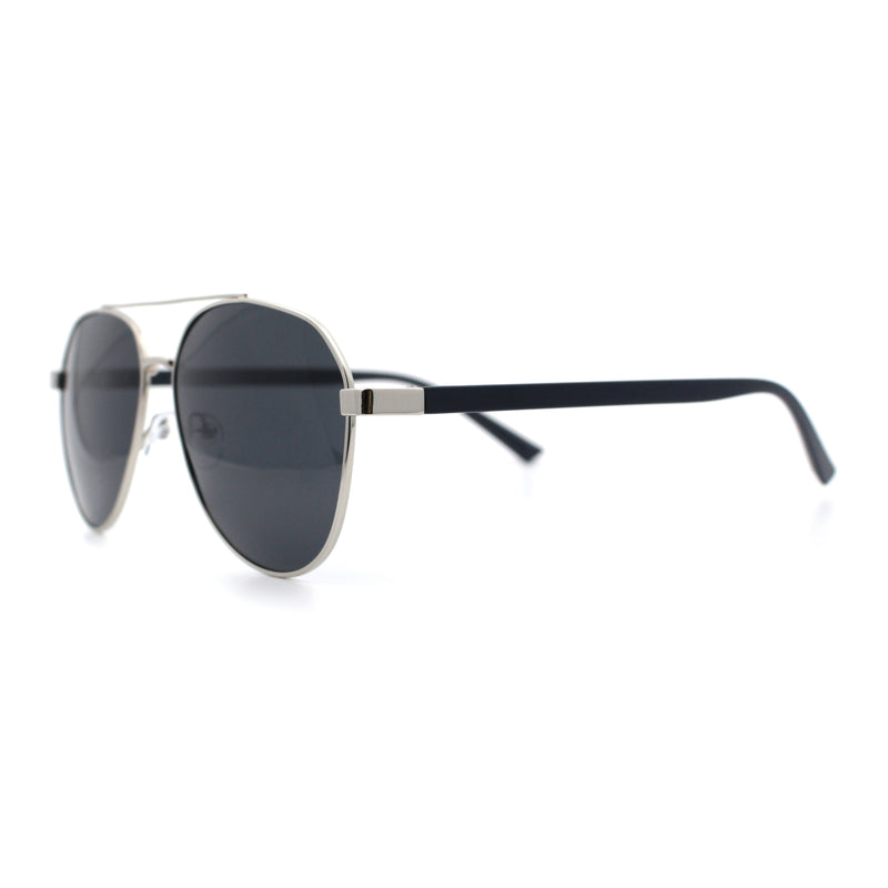 Mens Antiglare Polarized Lens Iconic Officer Metal Rim Pilots Sunglasses