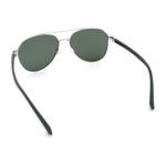 Mens Antiglare Polarized Lens Iconic Officer Metal Rim Pilots Sunglasses