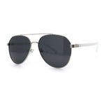 Mens Antiglare Polarized Lens Iconic Officer Metal Rim Pilots Sunglasses