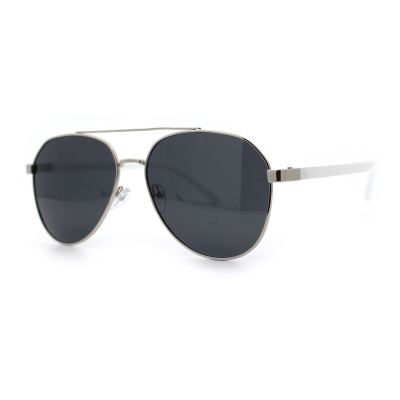 Mens Antiglare Polarized Lens Iconic Officer Metal Rim Pilots Sunglasses