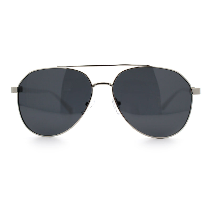 Mens Antiglare Polarized Lens Iconic Officer Metal Rim Pilots Sunglasses