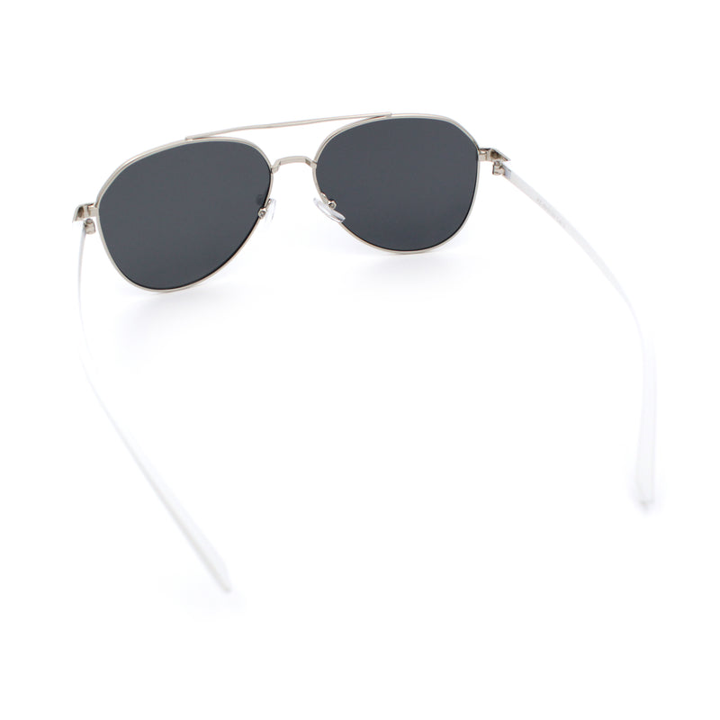 Mens Antiglare Polarized Lens Iconic Officer Metal Rim Pilots Sunglasses