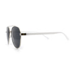 Mens Antiglare Polarized Lens Iconic Officer Metal Rim Pilots Sunglasses
