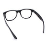 Classic Iconic Nerdy Horn Rim Plastic Rectangle Clear Lens Eyeglasses Black