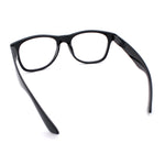 Classic Iconic Nerdy Horn Rim Plastic Rectangle Clear Lens Eyeglasses Black