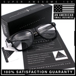 Classic Iconic Nerdy Horn Rim Plastic Rectangle Clear Lens Eyeglasses Black